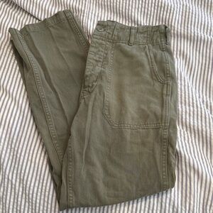 Re/Done Women's Olive Chinos